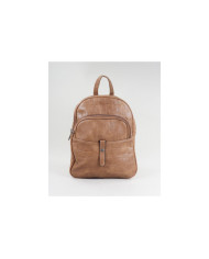 Ladies Taupe backpack with Frontal Pocket