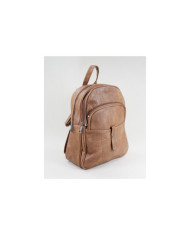 Damas Taupe mochila con bolsillo frontal