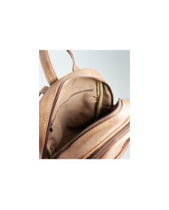 Mochila Taupe de Senhora com Bolso Frontal