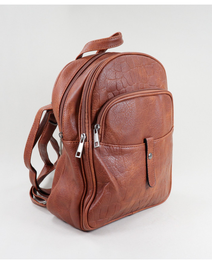 Mochila Camel de Senhora com Bolso Frontal