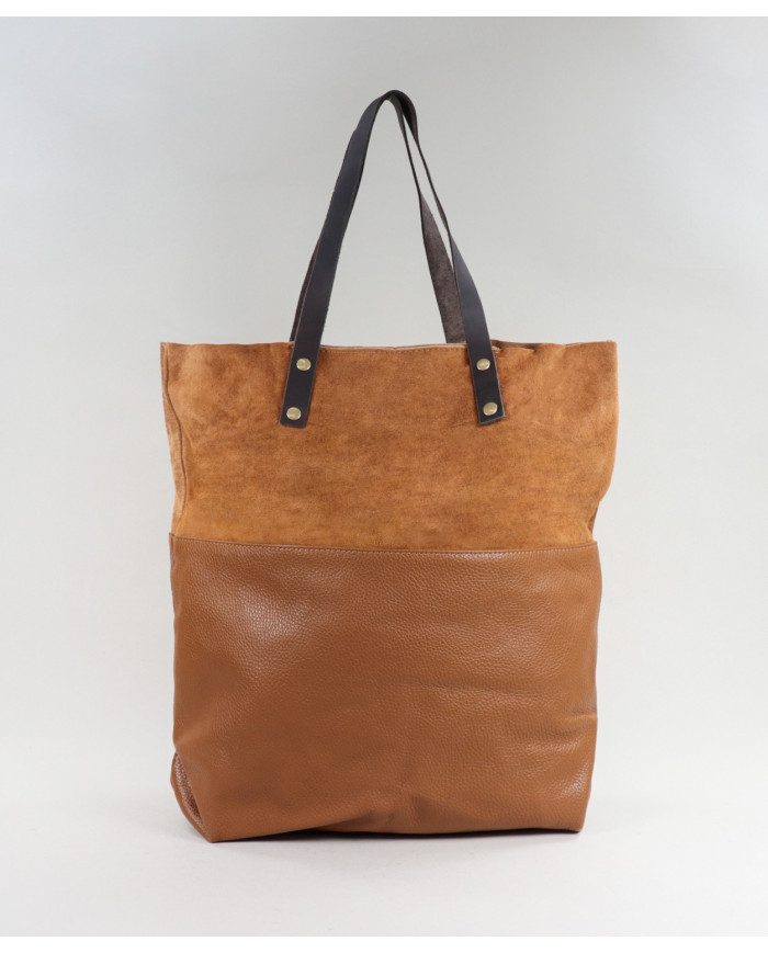 Lady Camel Bag of Two Textures