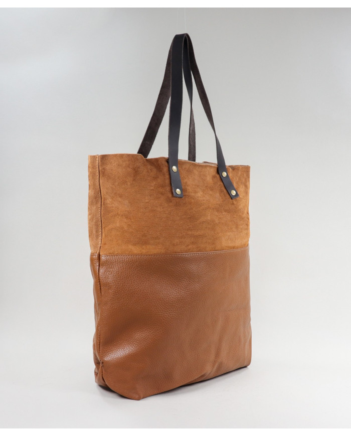 Lady Camel Bag of Two Textures