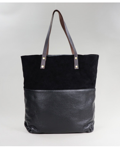 Lady's Black Case of Two Textures