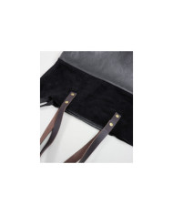 Lady's Black Case of Two Textures