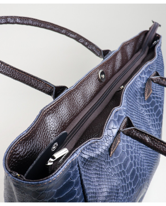 Mala Azul de Senhora Shopper