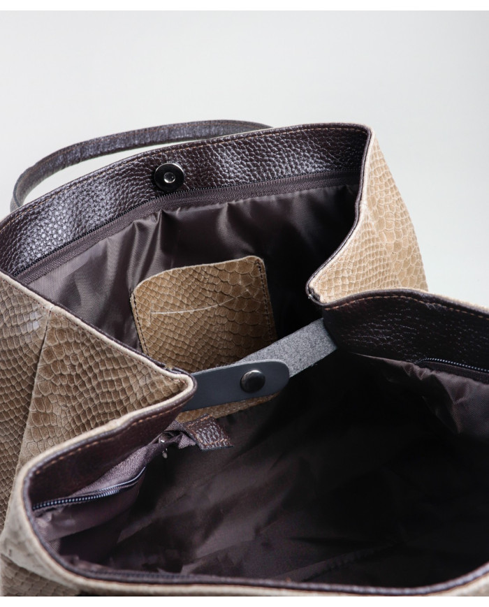 Ladies' Taupe Bag Shopper