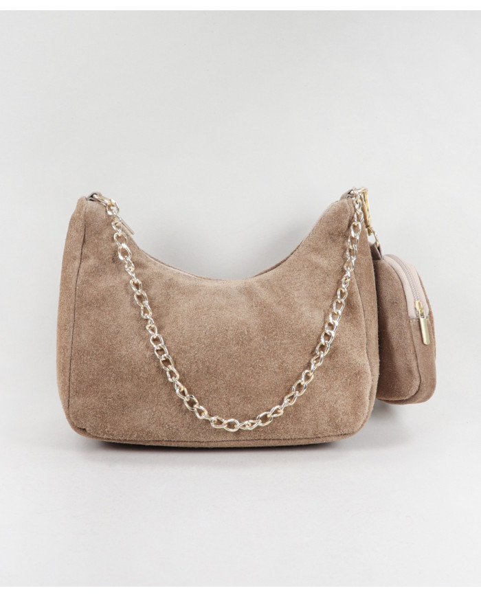 Mala Taupe de Senhora com Bolsinha