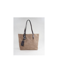 Beige Bolsa de Lady Shopper en la piel