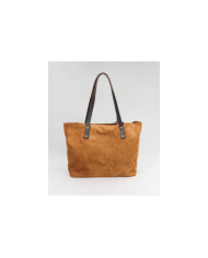 Mala Camel de Senhora Shopper em Pele