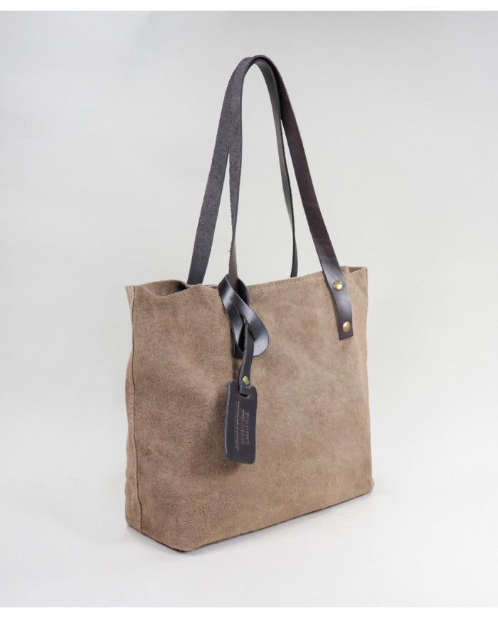 Mala Bege de Senhora Shopper em Pele