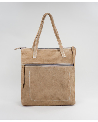 Ladies Taupe backpack in Skin