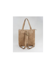 Mochila Taupe de Senhora em Pele