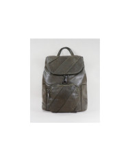Ladies Green Backpack with Pocket on Front