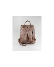 Ladies Taupe backpack with Pocket on the Front