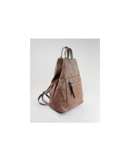 Mochila Taupe Feminina com Fecho Frontal