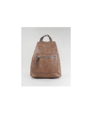 Mochila Taupe Feminina com Fecho Frontal