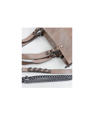 Lady Taupe Suitcase with Interior Partitions