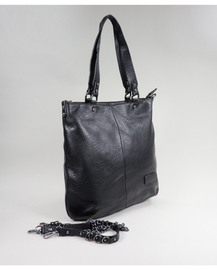 Lady's Black Suitcase with Interior Partitions