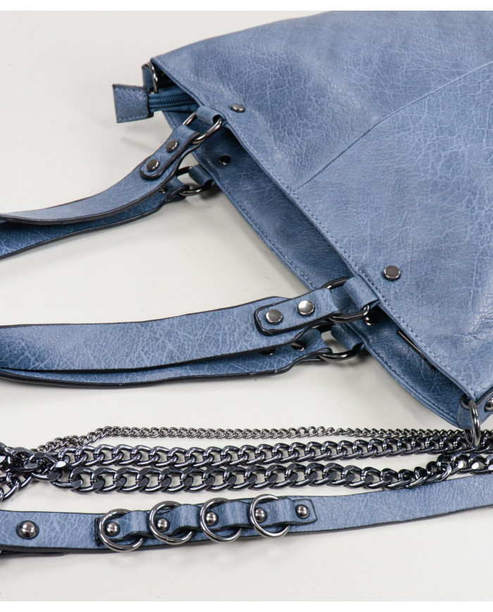 Blue Lady Suitcase with Interior Partitions