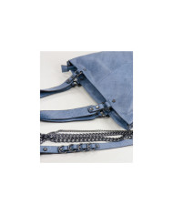 Maleta de dama azul con particiones interiores