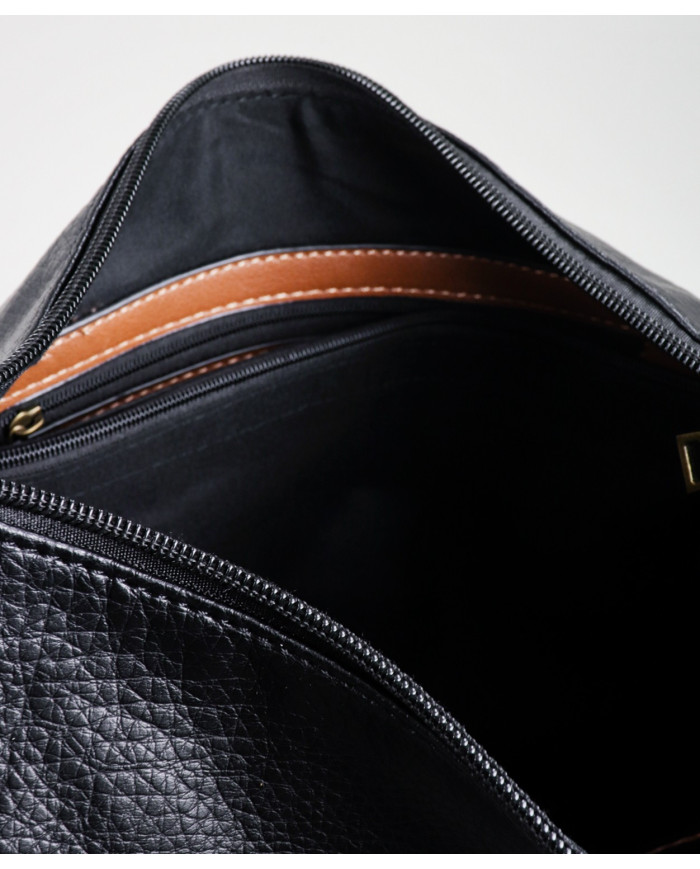 Mala negra de Lady con bolsillo en el frente