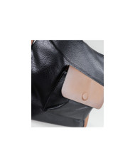 Mala Preta de Senhora com Bolso na Frente