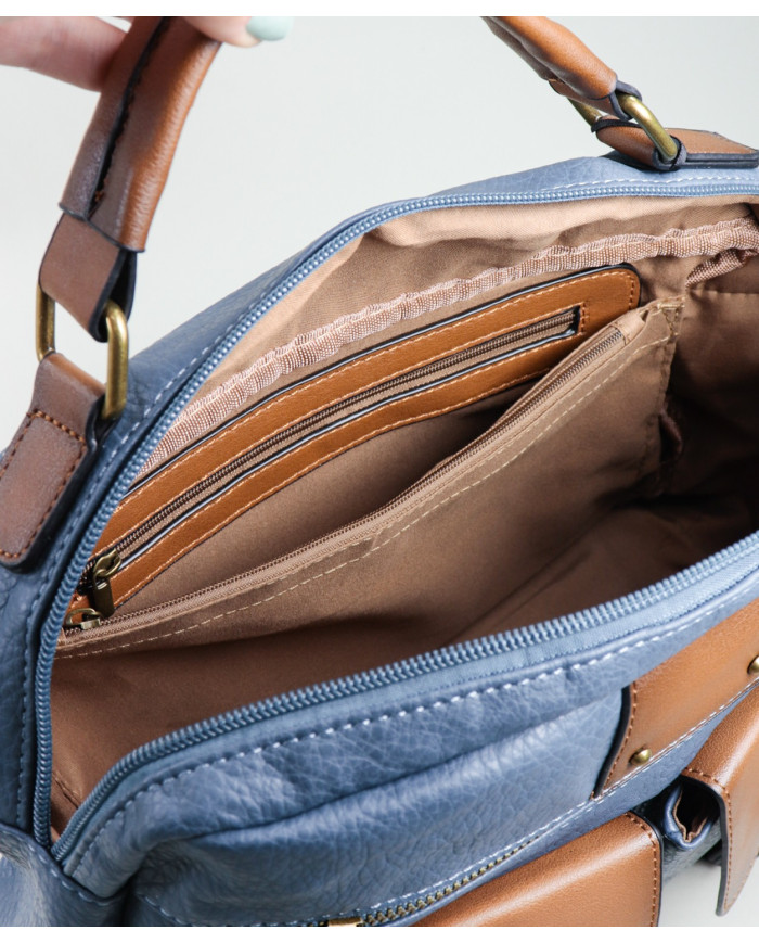 Blue Lady Suitcase with Various Partitions