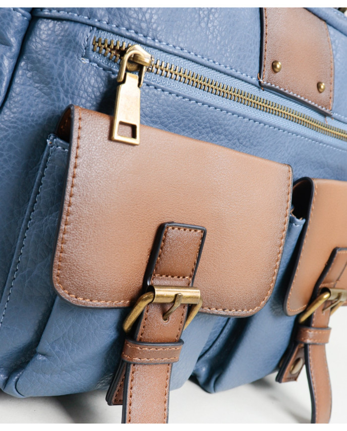 Blue Lady Suitcase with Various Partitions