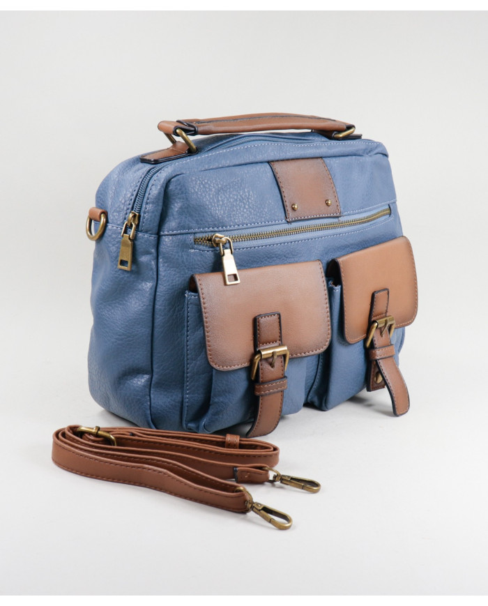 Blue Lady Suitcase with Various Partitions