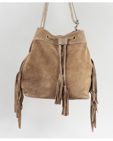 Chicas Taupe Bolsa con Oranges