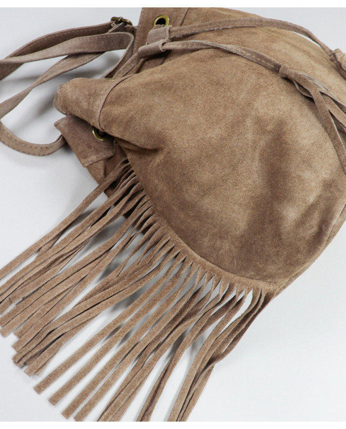 Chicas Taupe Bolsa con Oranges