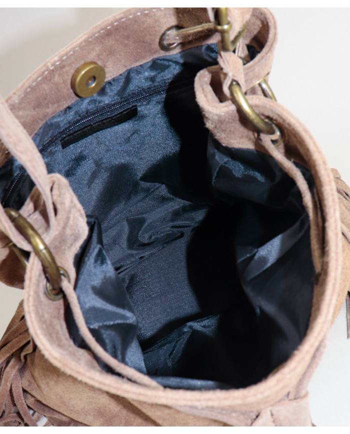 Chicas Taupe Bolsa con Oranges