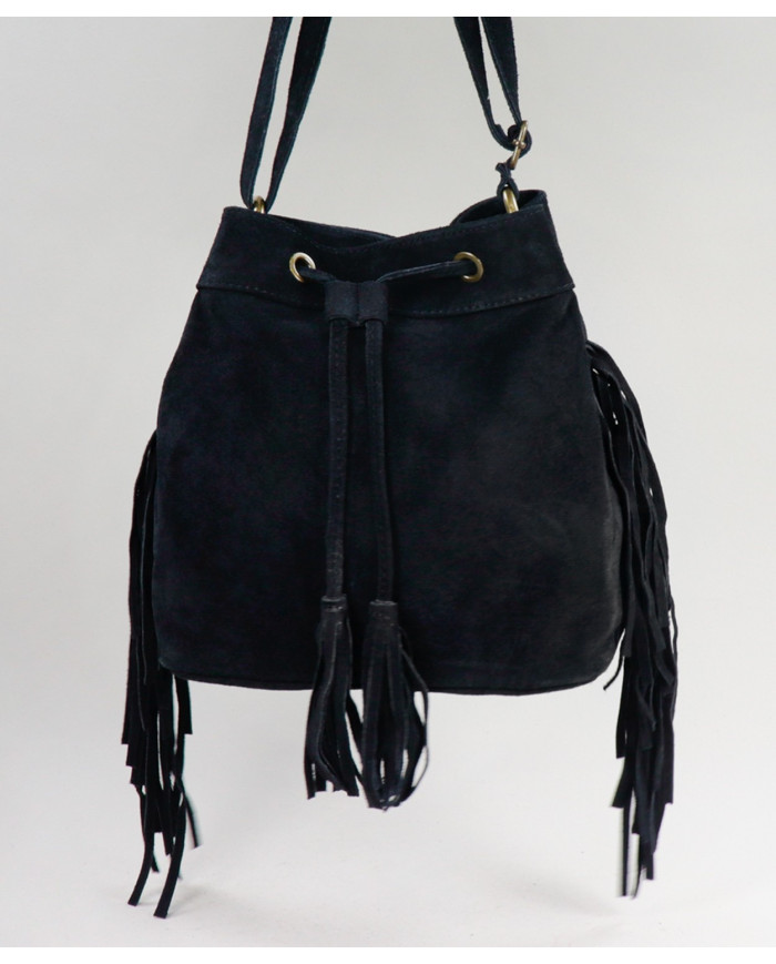 Mala Preta de Senhora com Franjas