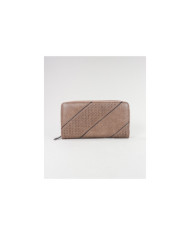 Carteira Taupe Feminina com Texturas