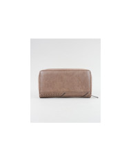 Women's Taupe Wallet with Textures