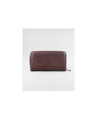 Women's Brown Wallet with Textures
