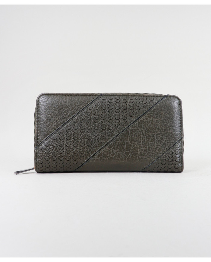 Women's Green Wallet with Textures