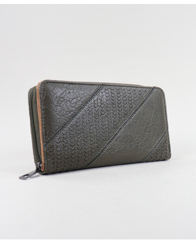 Women's Green Wallet with Textures