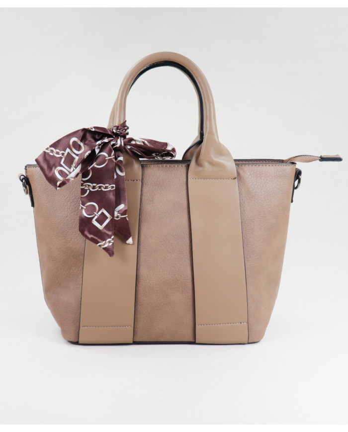 Mala Taupe de Senhora com Lenço