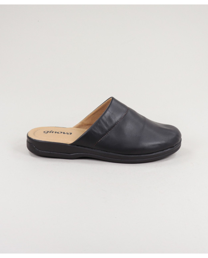 Ginova Man Brown Slippers with Seams