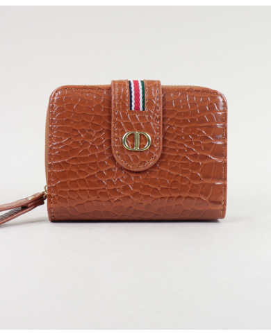 Lady Camel Wallet with Texture