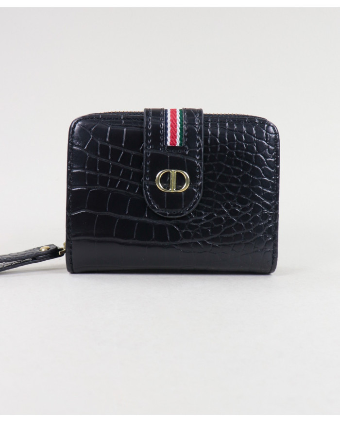 Cartera negra de Lady con textura
