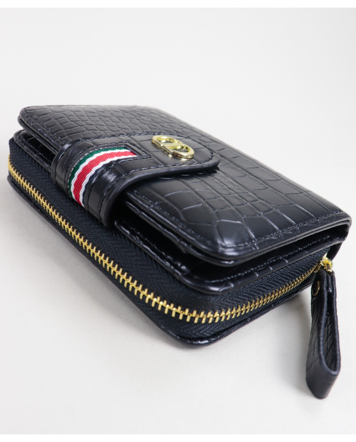 Cartera negra de Lady con textura