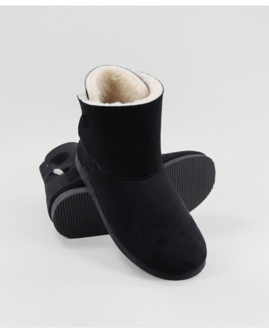 Women's Black Pellet Boots with Elastic