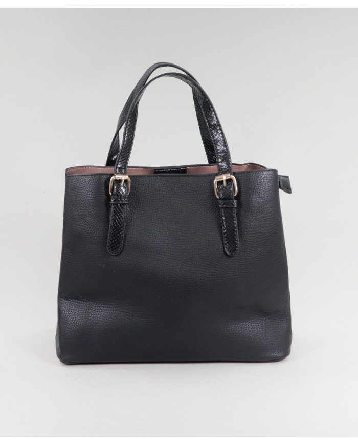 Black Lady Bag with Textures