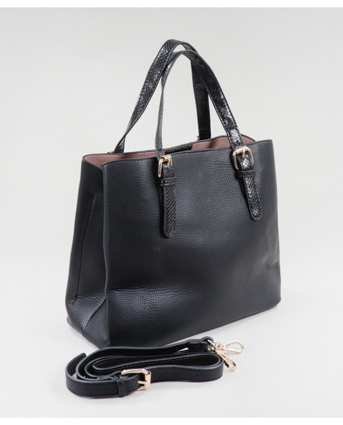 Black Lady Bag with Textures