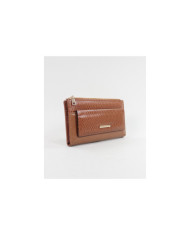 Women's Camel Wallet with Two Clasps
