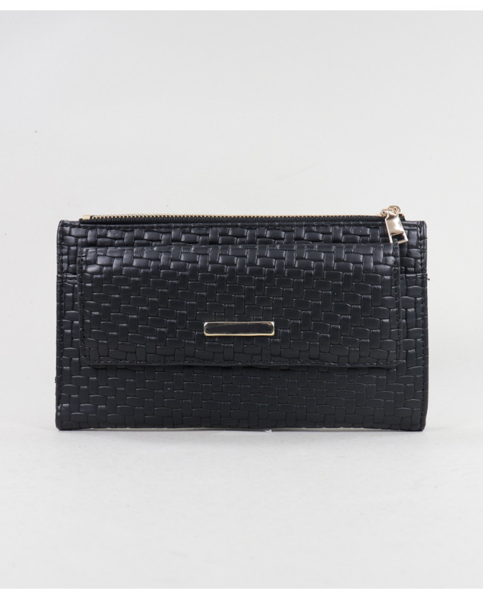 Cartera Negra de Mujeres con Dos Clasps