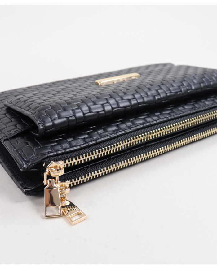 Cartera Negra de Mujeres con Dos Clasps