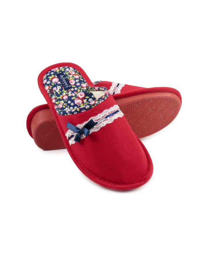 Ladies Room Slippers DeFonseca Cunha Red